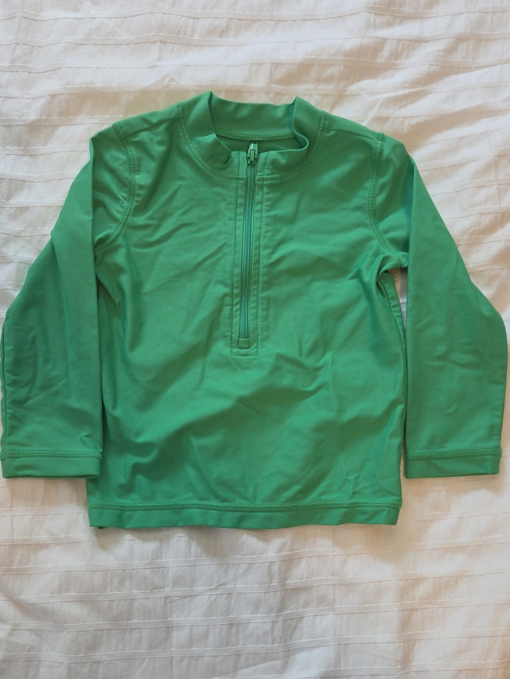 Primary Kelly Green Long-Sleeve Half-Zip Rash Top-6-12 Months